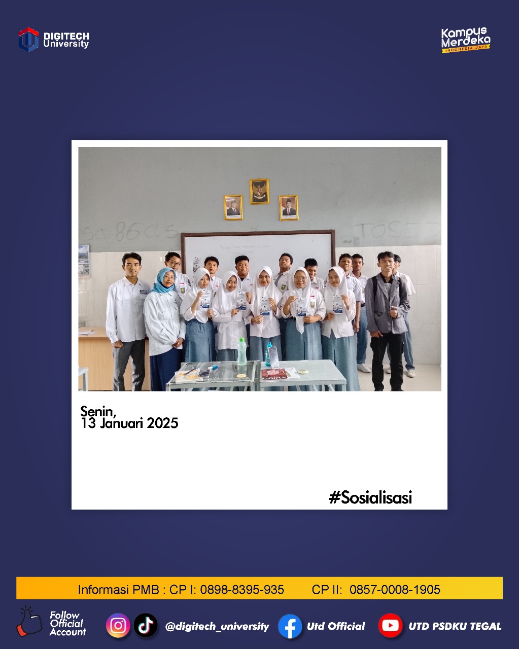 Sosialisasi di SMK Muhammadiyah 1 Tegal Sosialisasi di SMK Muhammadiyah 1 Tegal