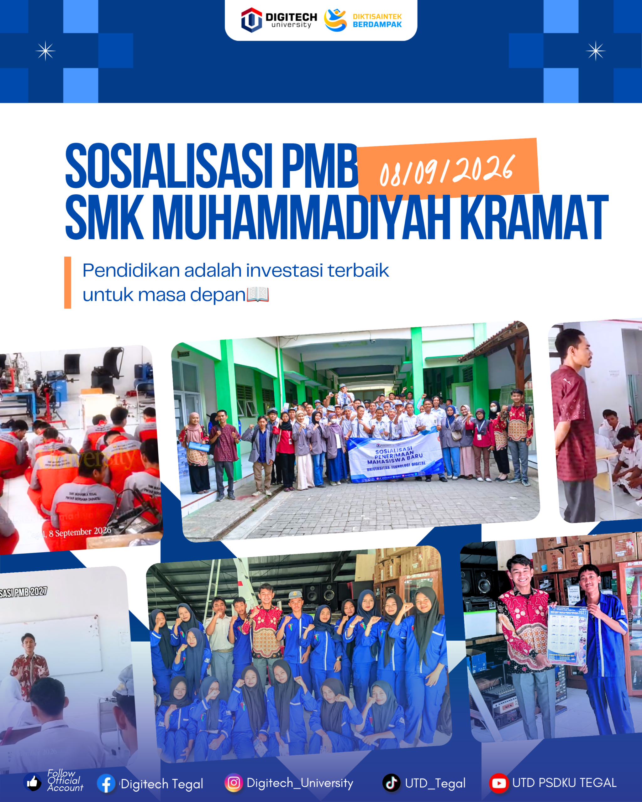 ‎Buka Peluang Pendidikan Tanpa Batas, Universittas Teknologi Digital memberikan Info Beasiswa KIP Kuliah di SMK Muhammadiyah Kramat‎