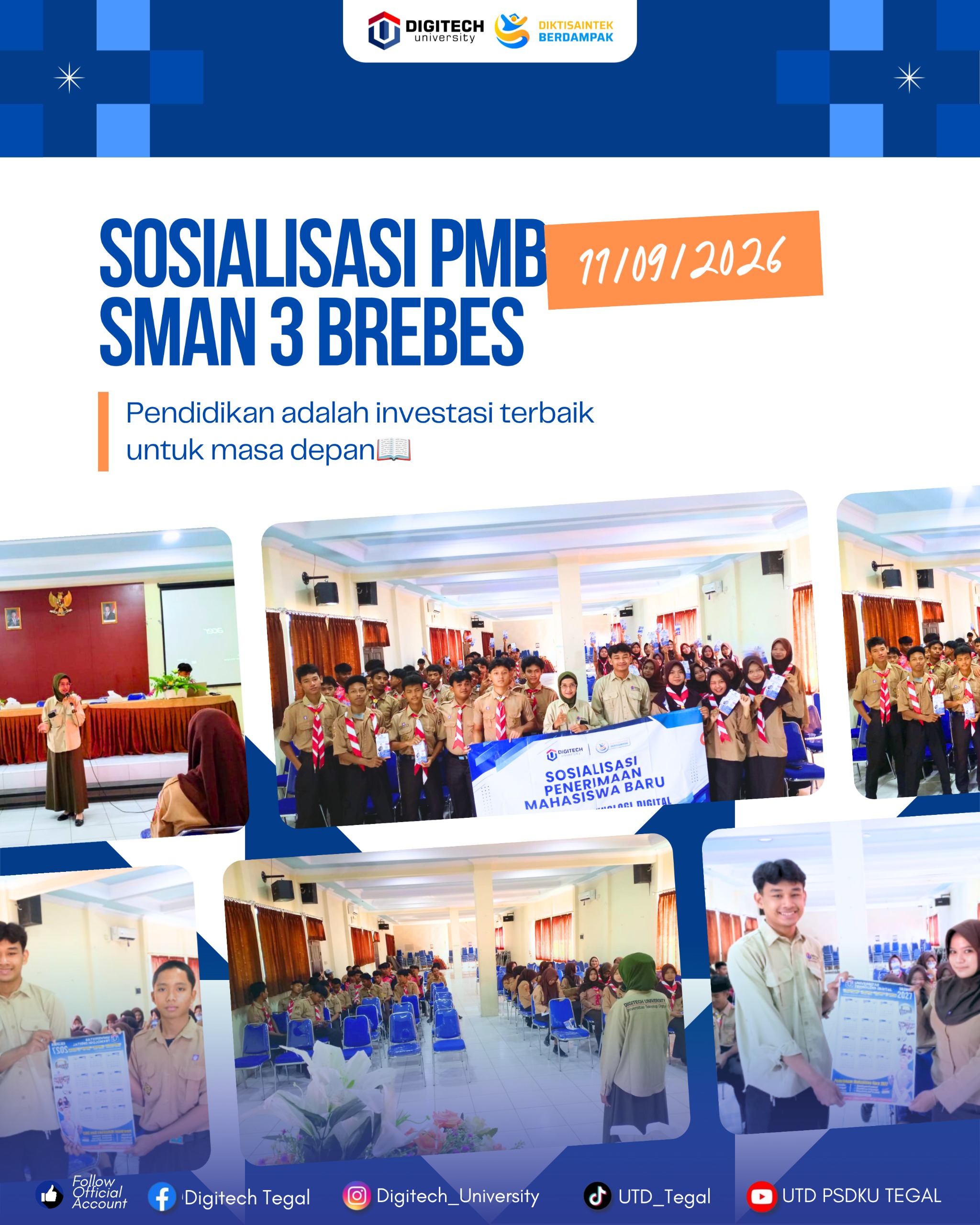 Sosialisasi PMB DIGITECH University Disimak Penuh Antusias Oleh Siswa SMA N 3 Brebes Sosialisasi PMB DIGITECH University Disimak Penuh Antusias Oleh Siswa SMA N 3 Brebes