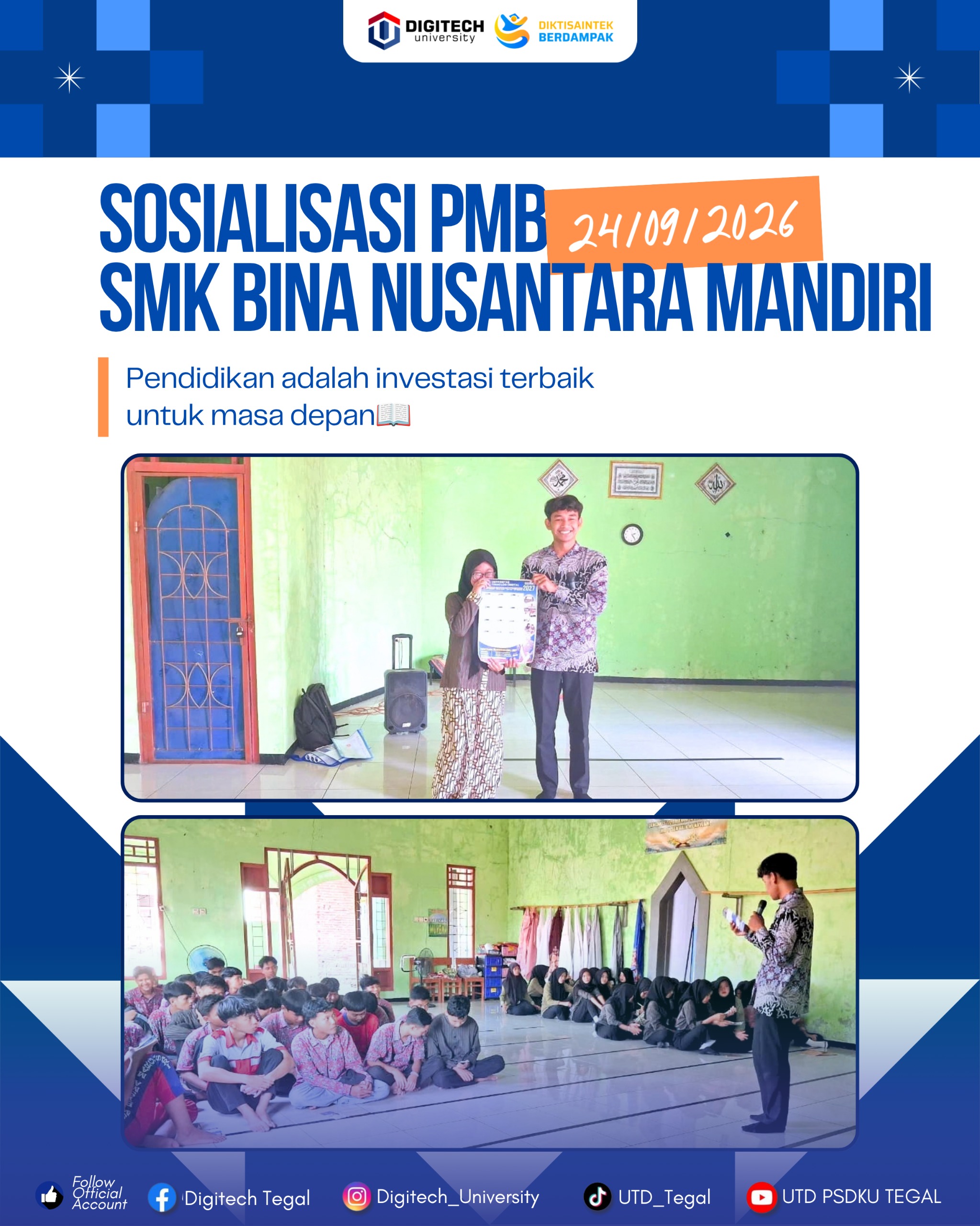 DIGITECH University Gelar Sosialisasi PMB 2027  Di SMK Bisma Margasari