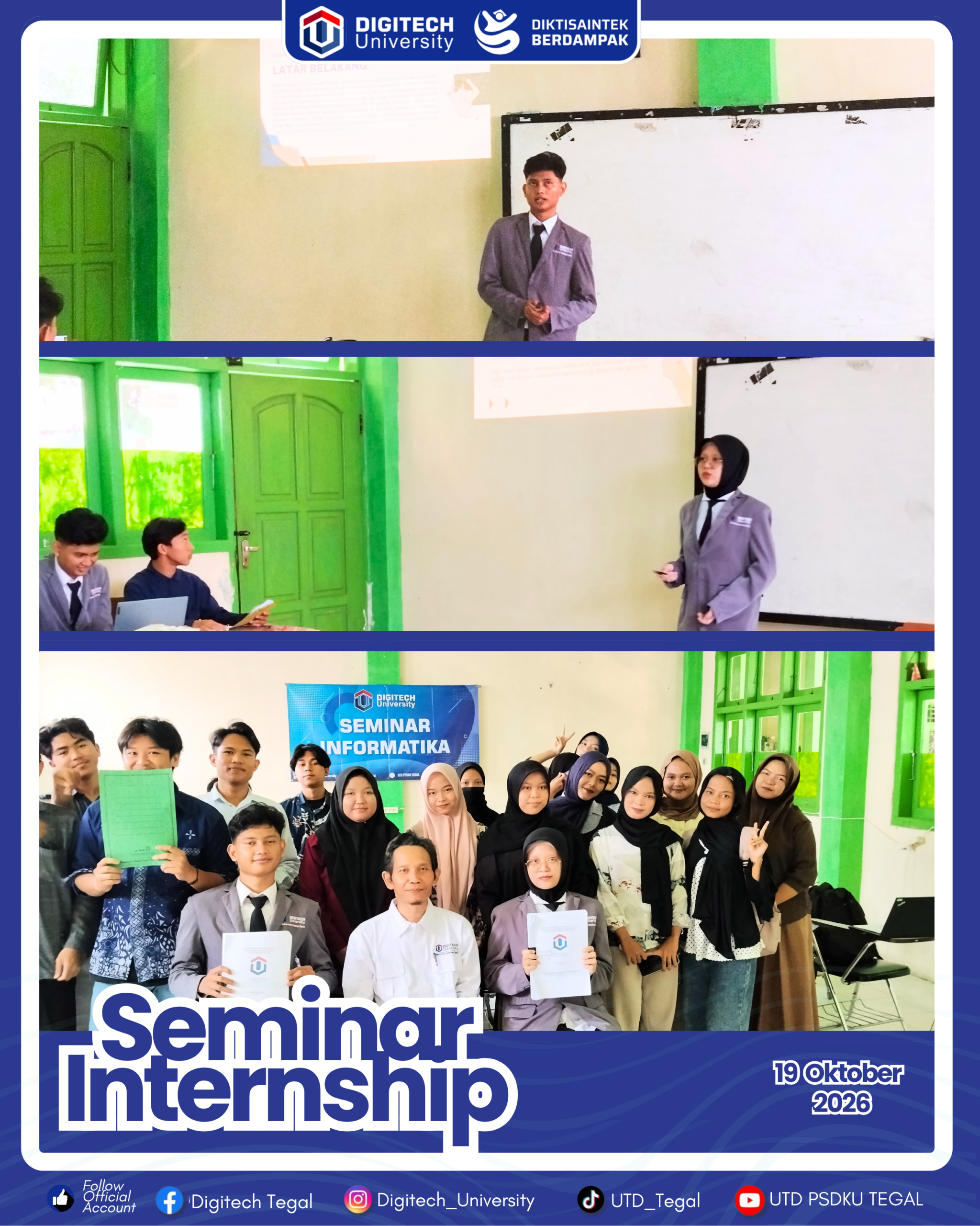 DIGITECH University Gelar Seminar Hasil Laporan Internship Batch 3 Tahun 2026, Dorong Mahasiswa Hadirkan Inovasi Sistem Informasi DIGITECH University Gelar Seminar Hasil Laporan Internship Batch 3 Tahun 2026, Dorong Mahasiswa Hadirkan Inovasi Sistem Informasi