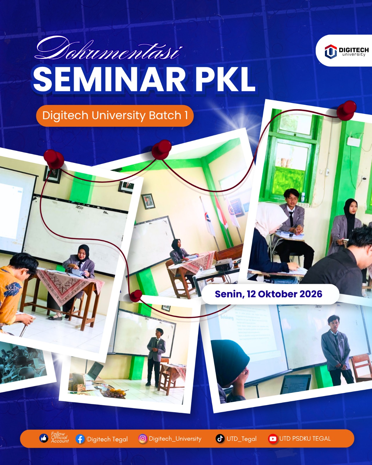 Mahasiswa D3 Manajemen Informatika DIGITECH UNIVERSITY Menyelenggarakan Seminar Ujian Laporan PKL Batch 1