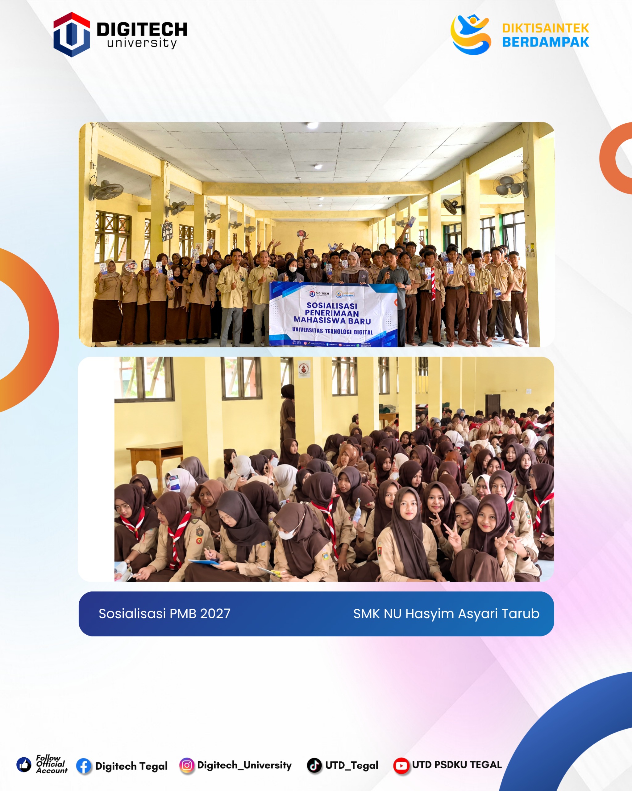 Kumpulkan 9 Kelas di Aula, DIGITECH University Bedah Peluang KIP Kuliah di SMK NU Hasyim Asy’ari Tarub Kumpulkan 9 Kelas di Aula, DIGITECH University Bedah Peluang KIP Kuliah di SMK NU Hasyim Asy’ari Tarub