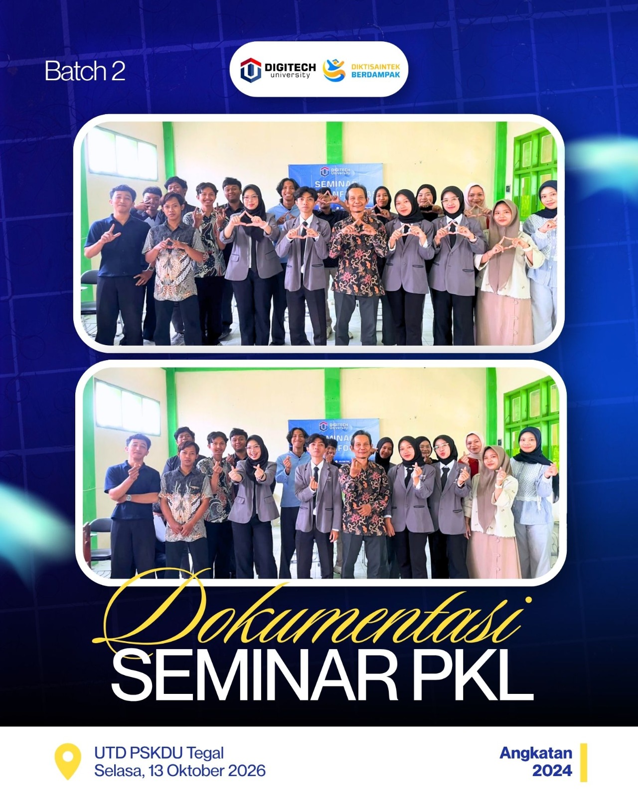 DIGITECH University Menyelenggarakan Seminar Ujian Laporan PKL Batch 2 Tahun 2026, Mahasiswa Paparkan Analisis dan Solusi Sistem Informasi